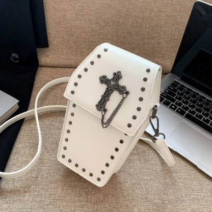 Gothic Rivet Small Square Crossbody Bag