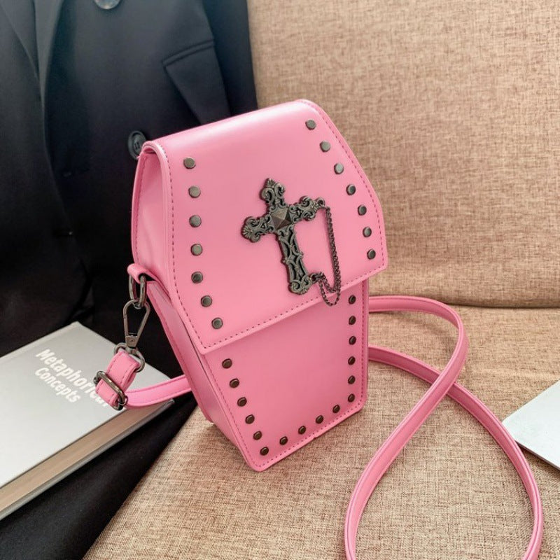 Gothic Rivet Small Square Crossbody Bag