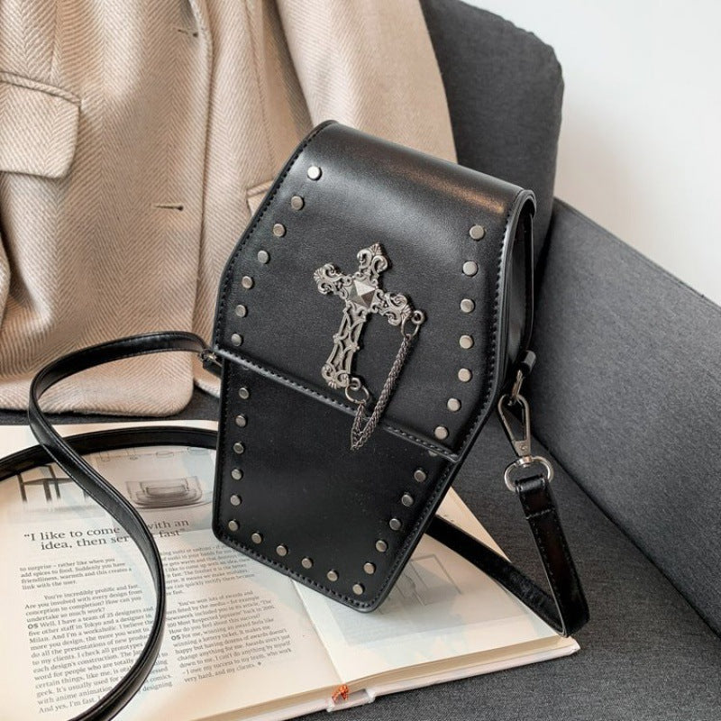 Gothic Rivet Small Square Crossbody Bag