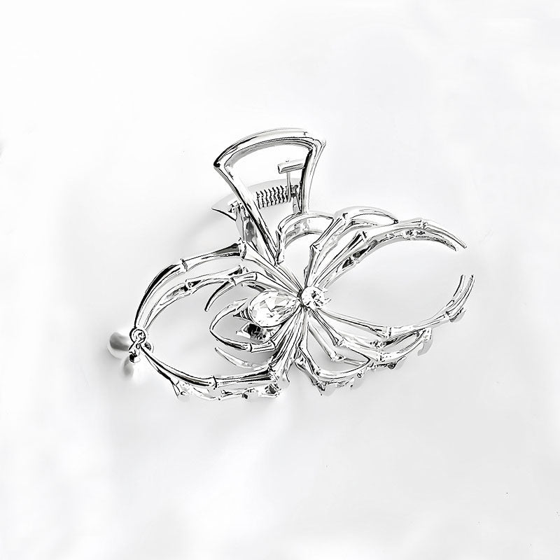 Gothic Spider Skull Hair Clip
