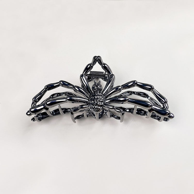 Gothic Spider Skull Hair Clip