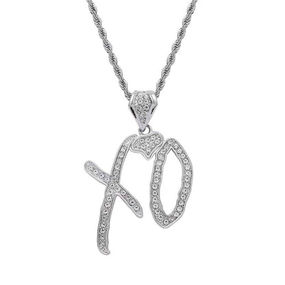 Gothic Titanium Steel Diamond Accent Pendant Necklace