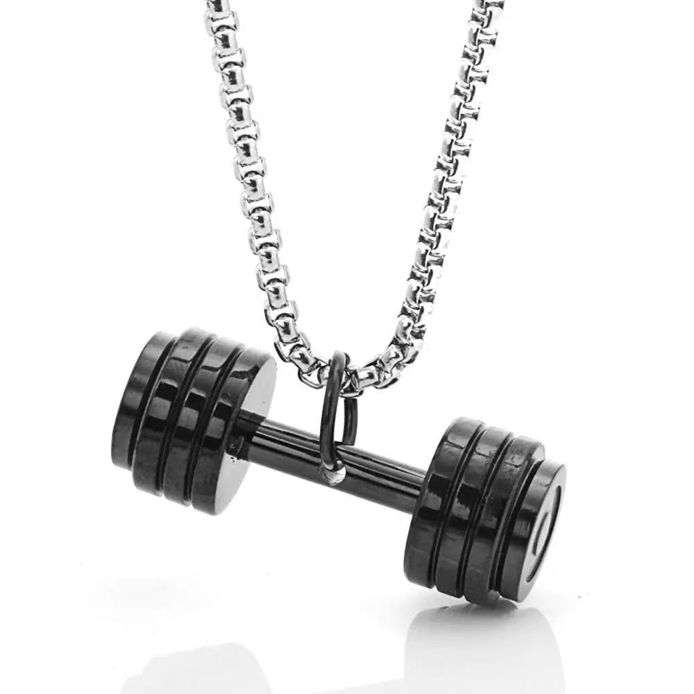 Gothic Titanium Steel Diamond Accent Pendant Necklace