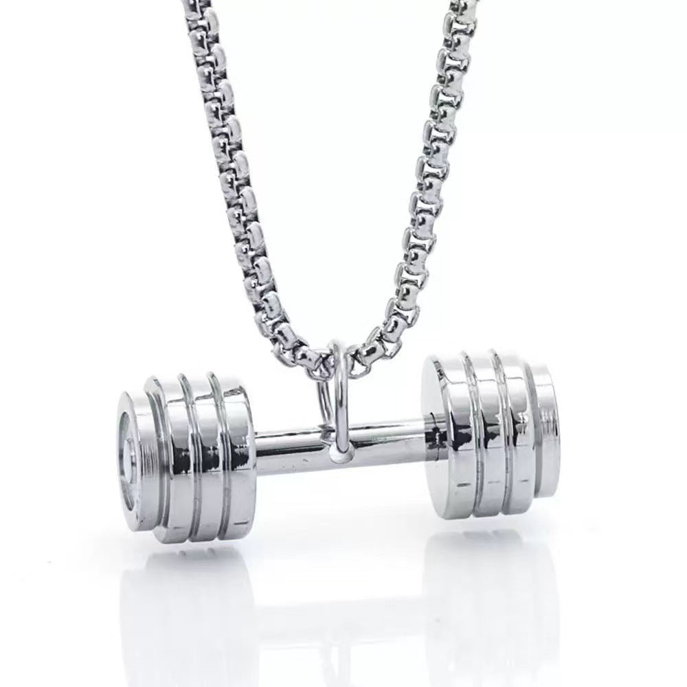 Gothic Titanium Steel Diamond Accent Pendant Necklace