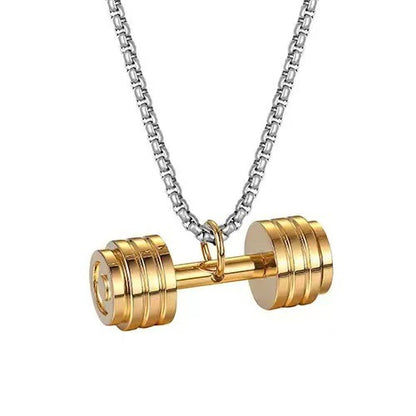Gothic Titanium Steel Diamond Accent Pendant Necklace
