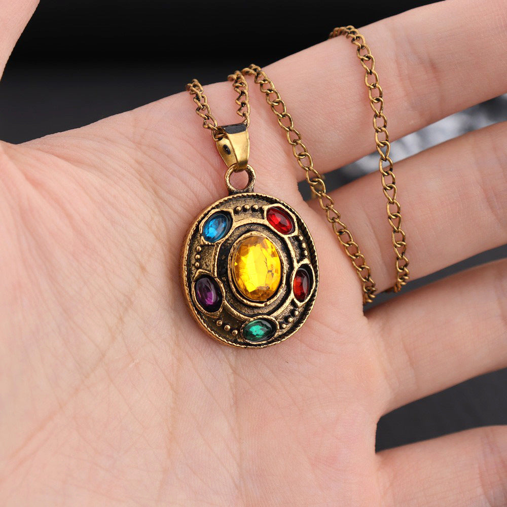 Gothic Titanium Steel Diamond Accent Pendant Necklace