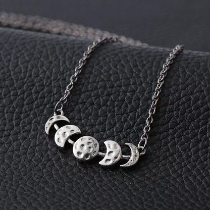 Gothic Titanium Steel Diamond Accent Pendant Necklace