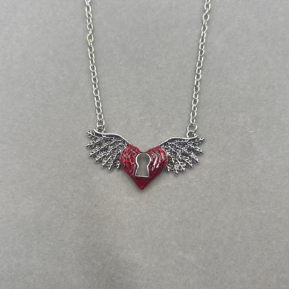 Gothic Titanium Steel Diamond Accent Pendant Necklace