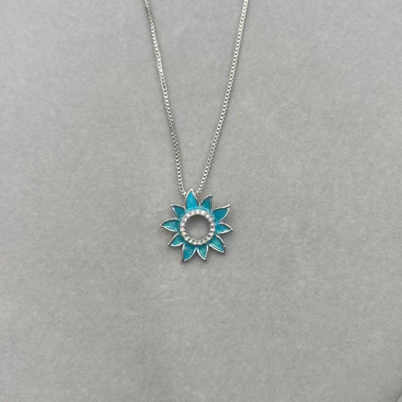 Gothic Titanium Steel Diamond Accent Pendant Necklace
