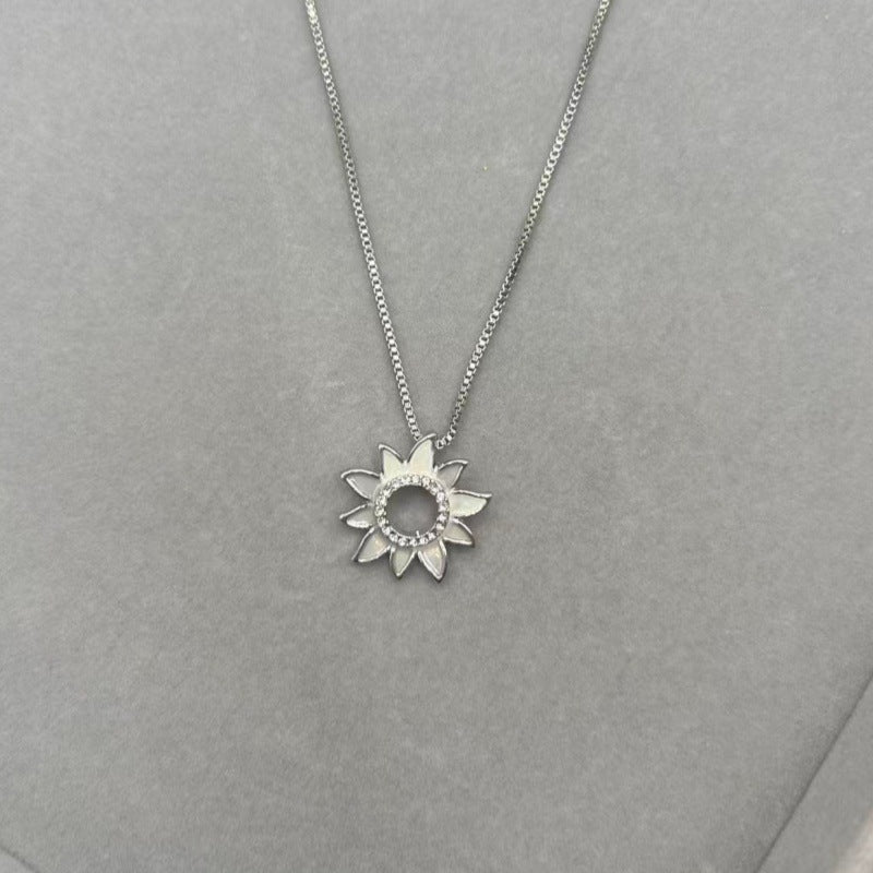 Gothic Titanium Steel Diamond Accent Pendant Necklace