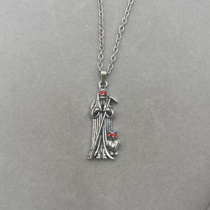 Gothic Titanium Steel Diamond Accent Pendant Necklace