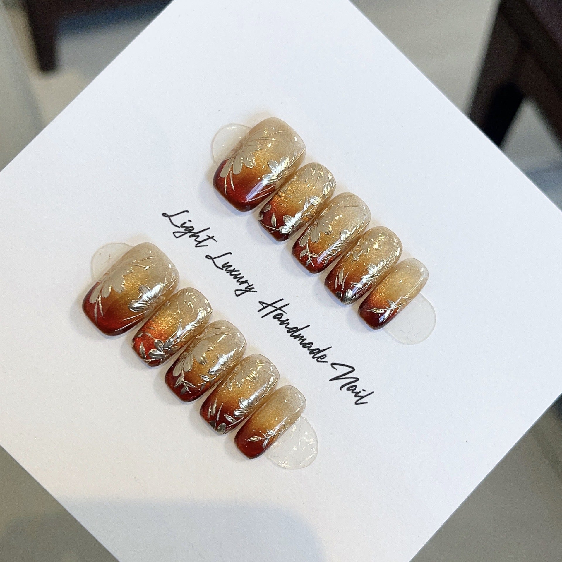 Gradient Cat Eye Wearable Nail Art Stickers