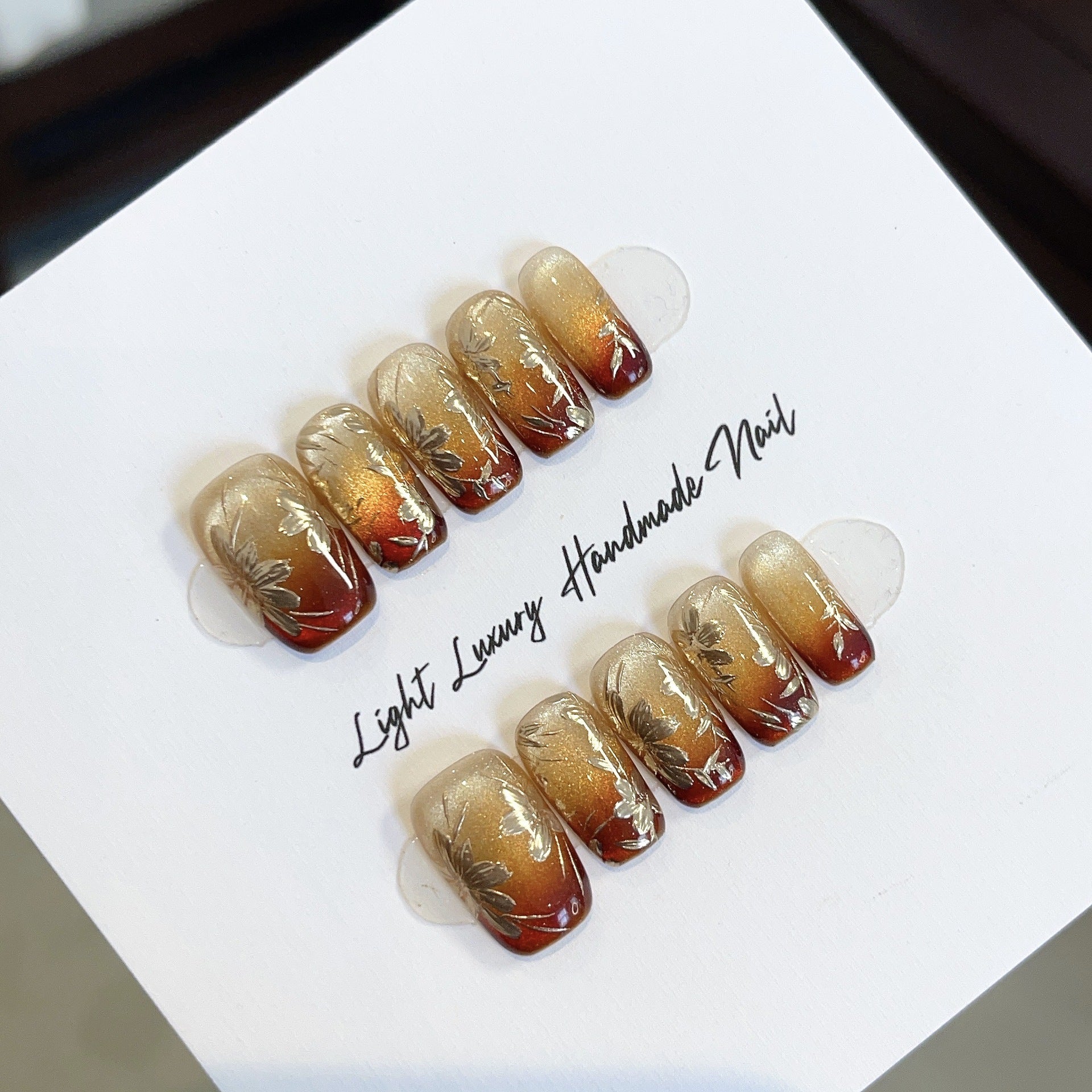 Gradient Cat Eye Wearable Nail Art Stickers