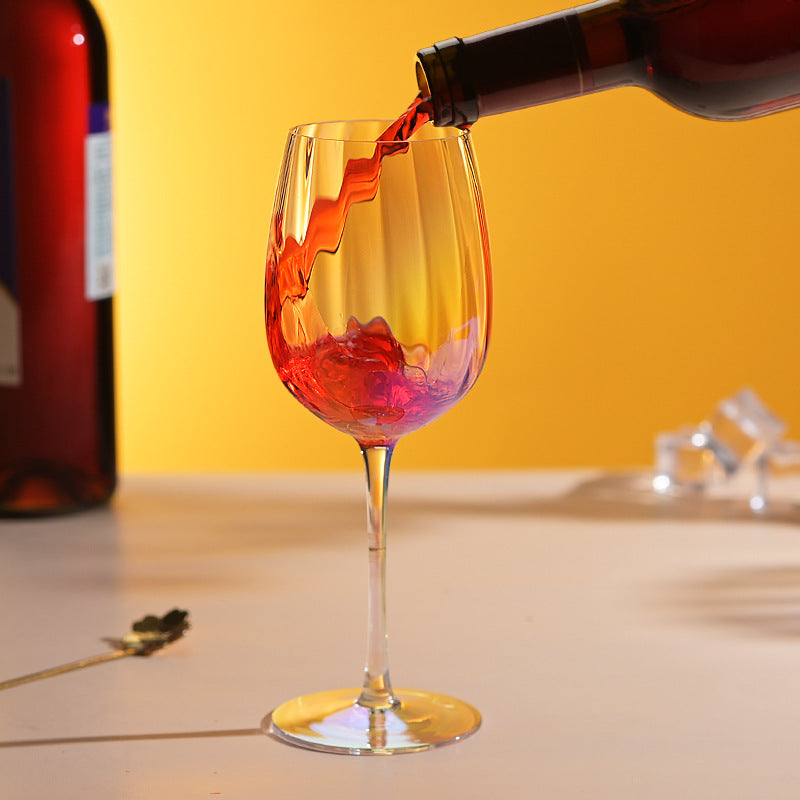 Gradient Color Changing Crystal Wine Glasses Set