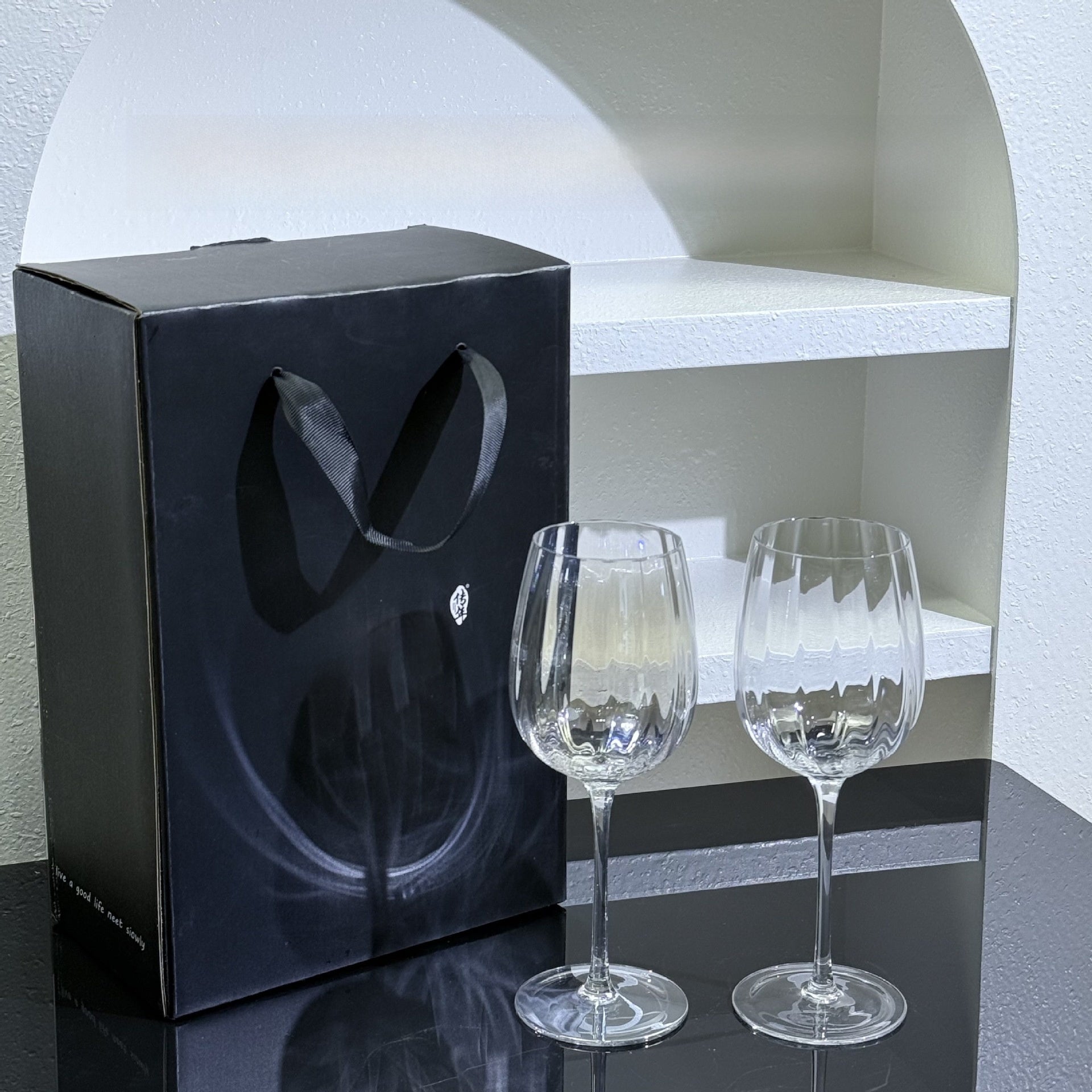Gradient Color Changing Crystal Wine Glasses Set