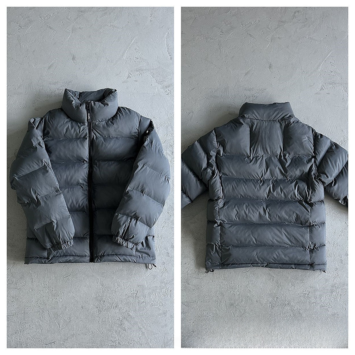 Gradient color embroidered winter jacket set