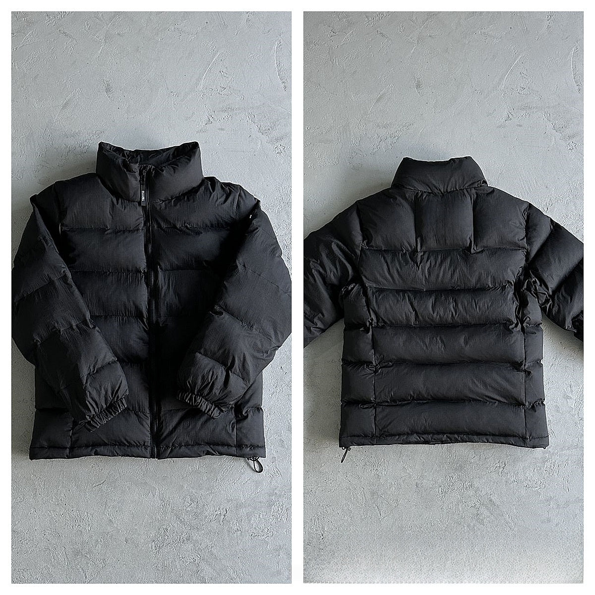 Gradient color embroidered winter jacket set