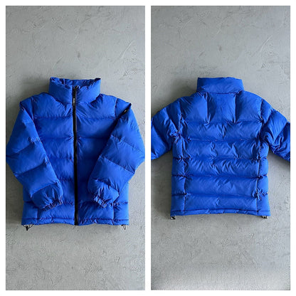 Gradient color embroidered winter jacket set