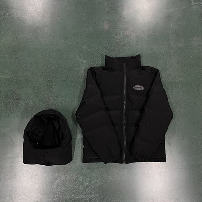 Gradient color embroidered winter jacket set