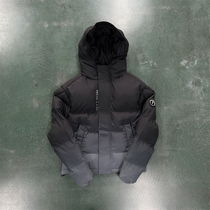 Gradient color embroidered winter jacket set
