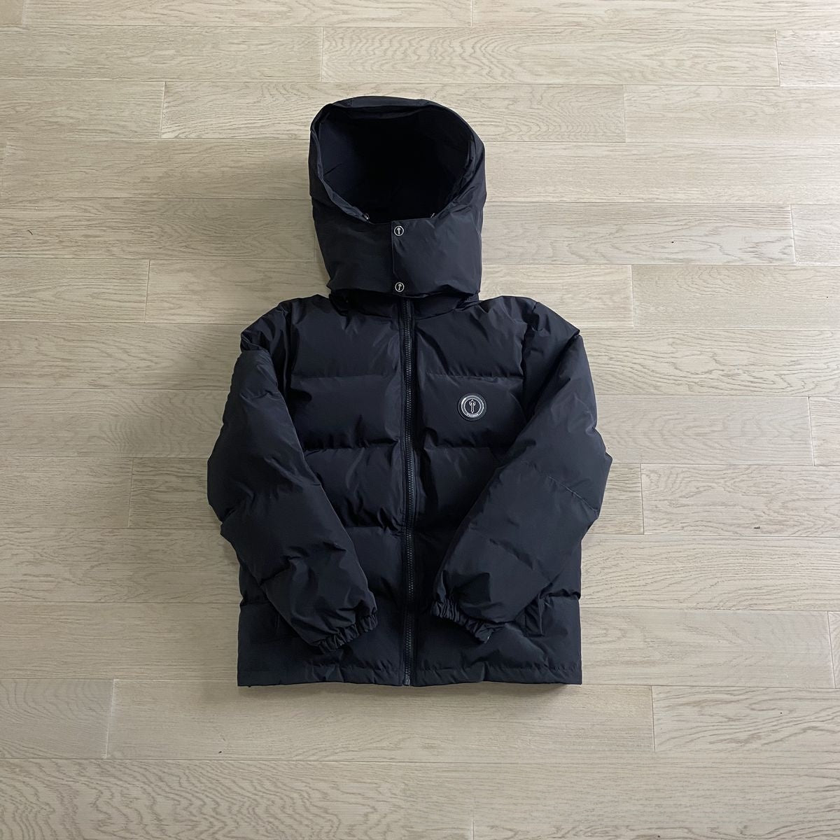 Gradient color embroidered winter jacket set