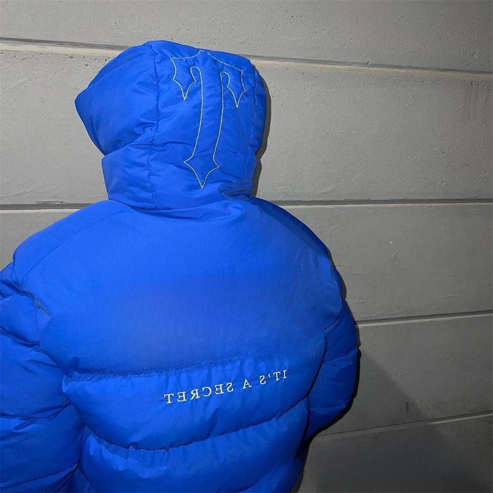 Gradient color embroidered winter jacket set