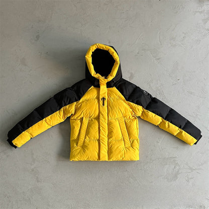 Gradient color embroidered winter jacket set
