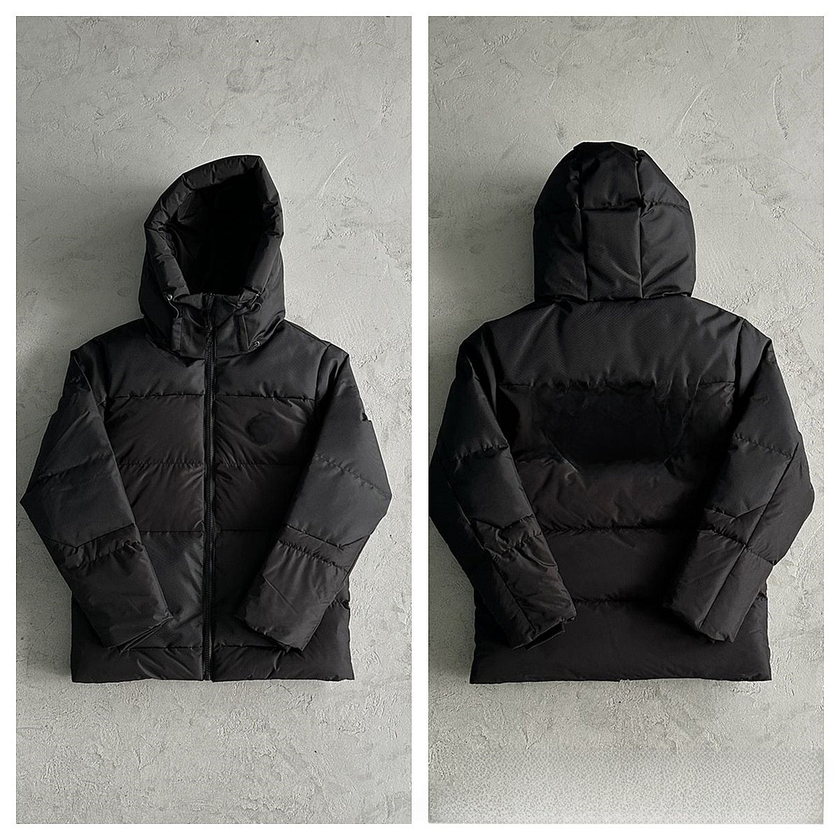 Gradient color embroidered winter jacket set