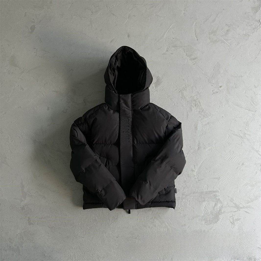 Gradient color embroidered winter jacket set