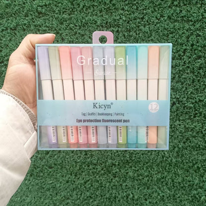 Gradient Color Highlighter Pen for Students and Office Use
