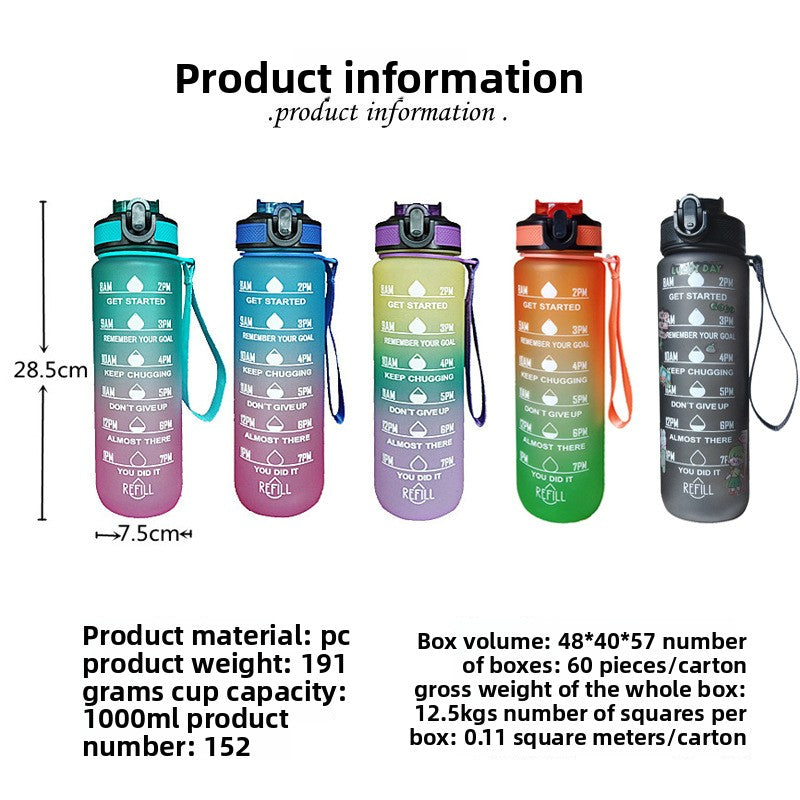 Gradient color straw water cup plastic
