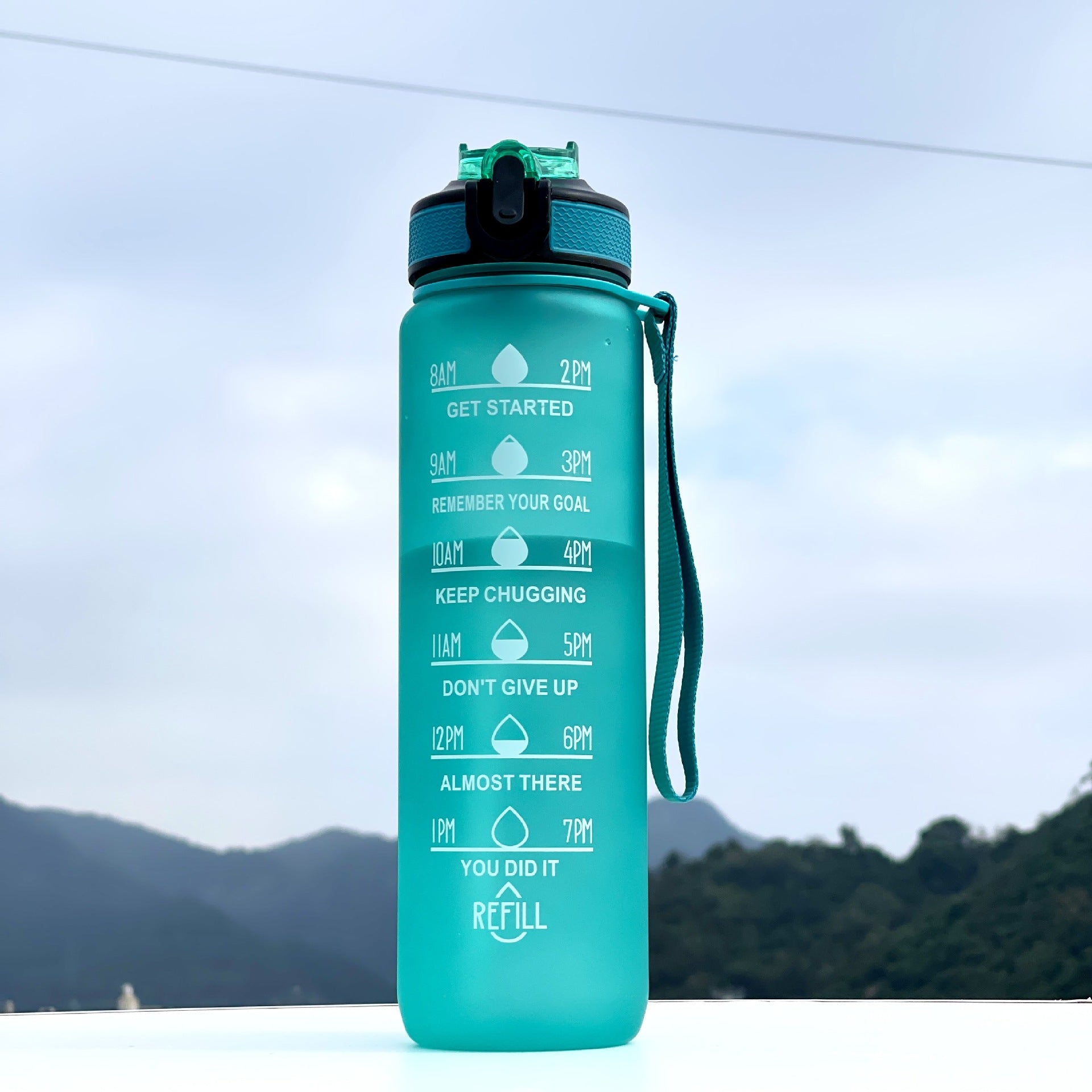 Gradient color straw water cup plastic