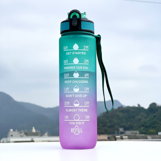 Gradient color straw water cup plastic