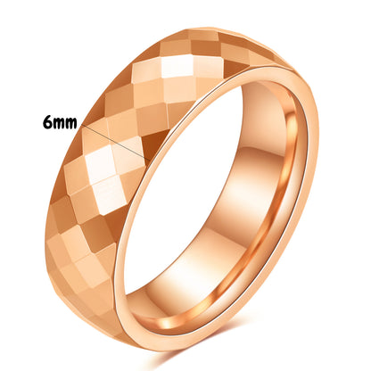 Gradient Color Tungsten Steel Ring – Unisex Geometric Design.