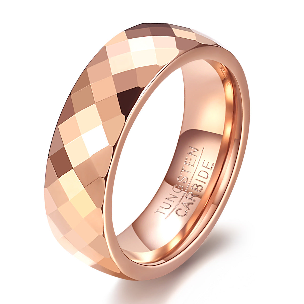 Gradient Color Tungsten Steel Ring – Unisex Geometric Design.
