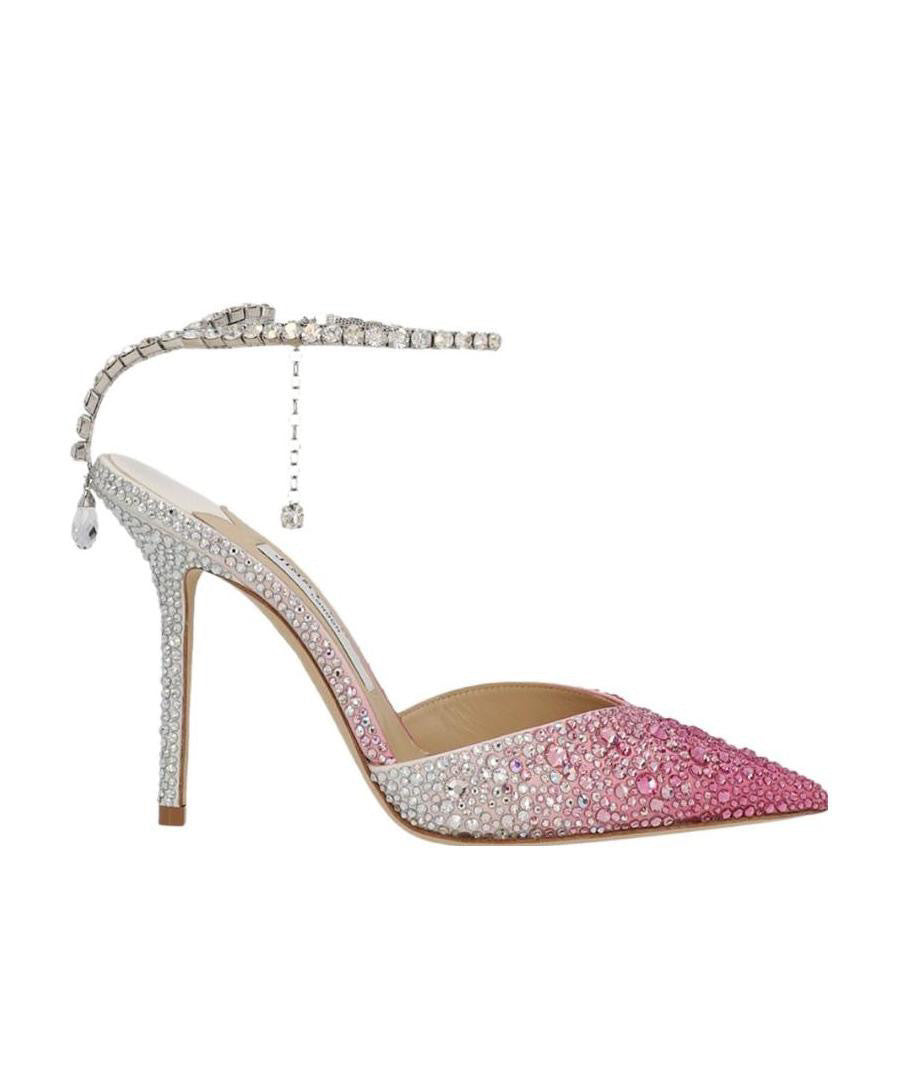 Gradient Crystal Rhinestone High Heel Sandals