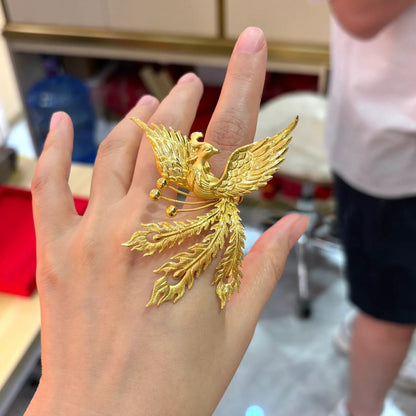 Gradient Enamel Phoenix Dance Ring