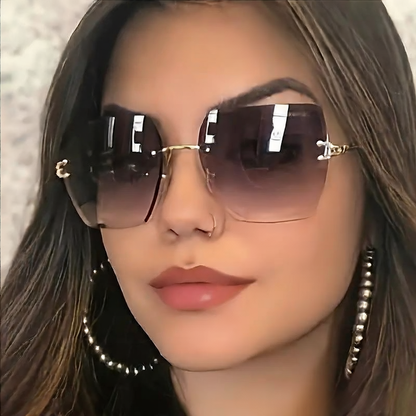 Gradient frameless sunglasses