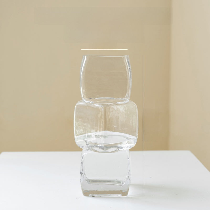 Gradient Geometric Glass Vase