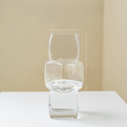 Gradient Geometric Glass Vase