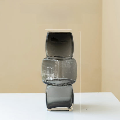 Gradient Geometric Glass Vase