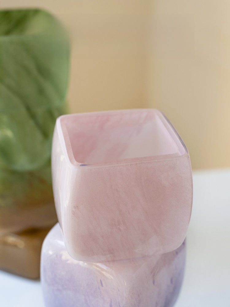 Gradient Geometric Glass Vase