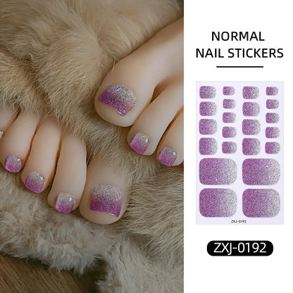Gradient Glitter Nail Stickers