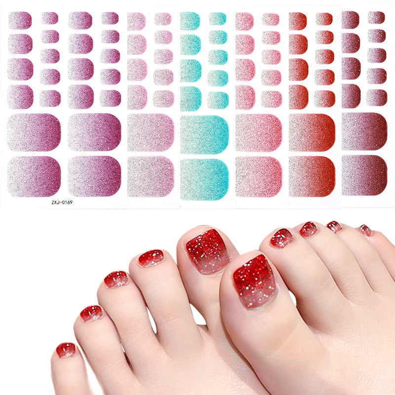 Gradient Glitter Nail Stickers