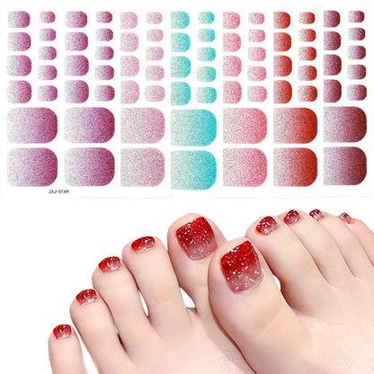 Gradient Glitter Nail Stickers