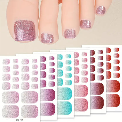 Gradient Glitter Nail Stickers