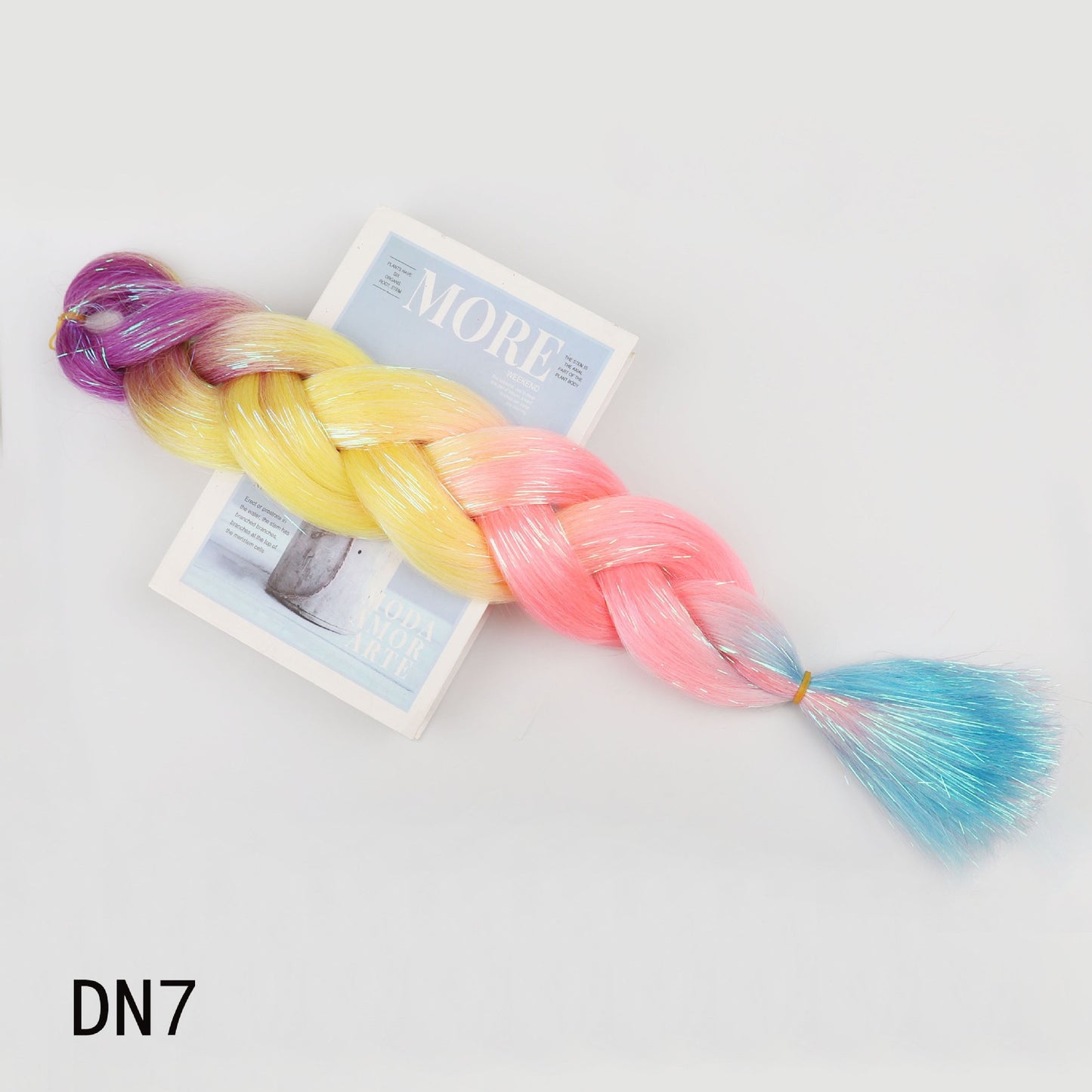 Gradient Gold Thread Braided Hair Extensions