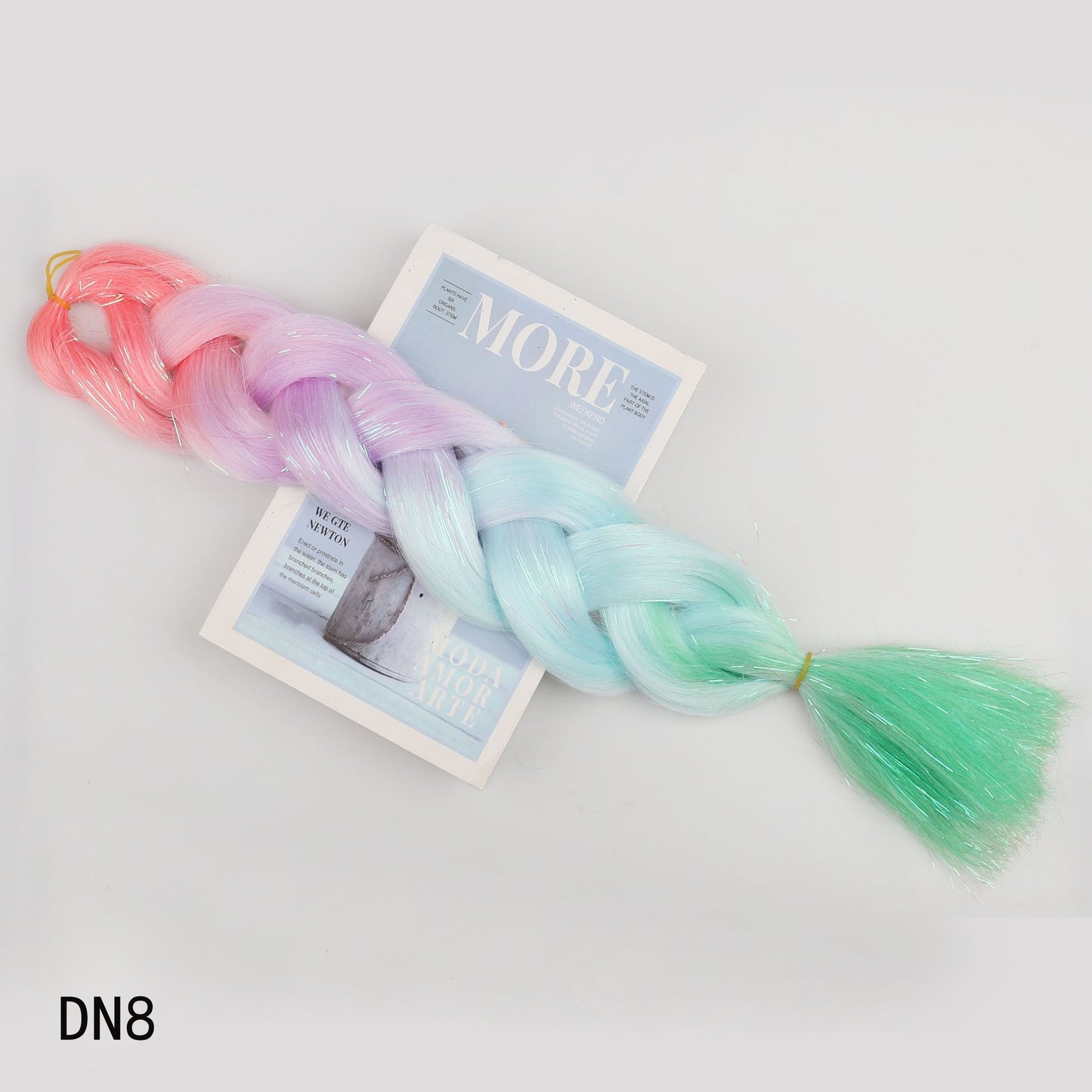 Gradient Gold Thread Braided Hair Extensions
