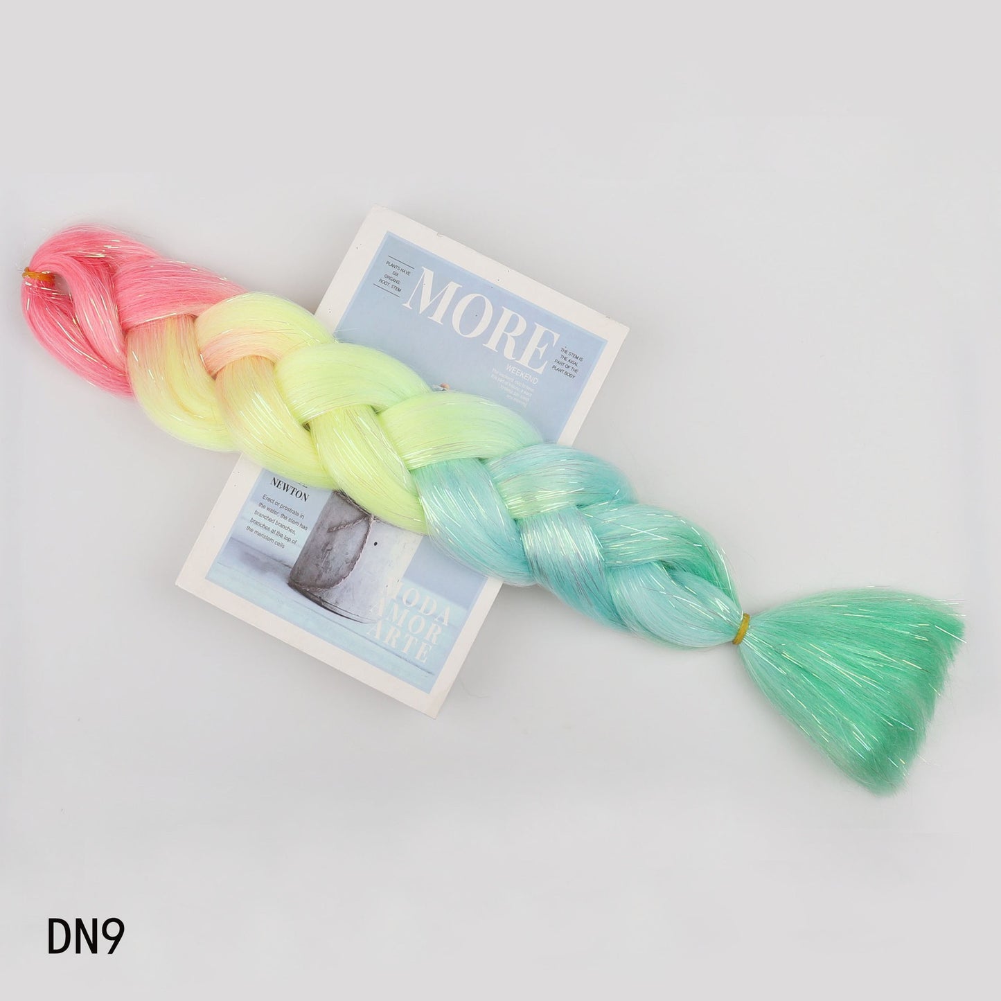 Gradient Gold Thread Braided Hair Extensions