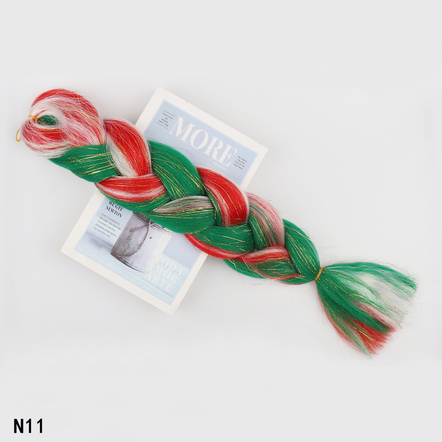 Gradient Gold Thread Braided Hair Extensions
